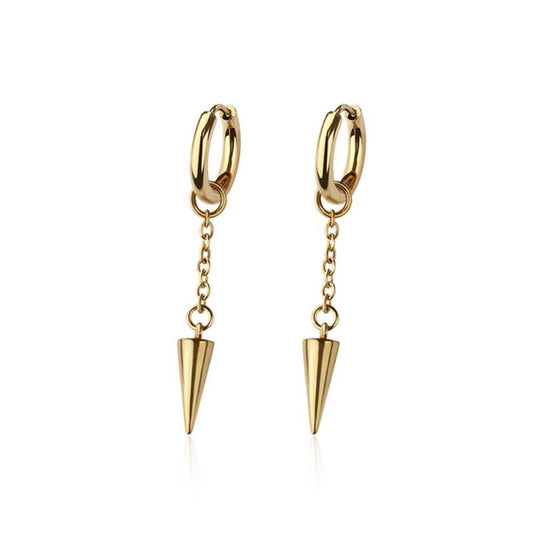 Spike Chain Dangle Cuff Earrings
