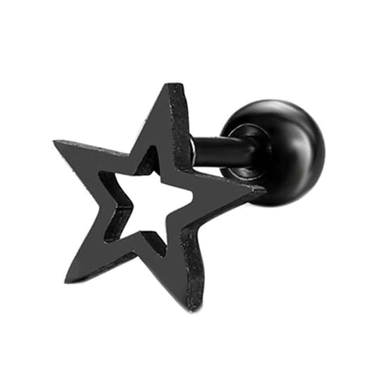 Hollow Star Cartilage Stud