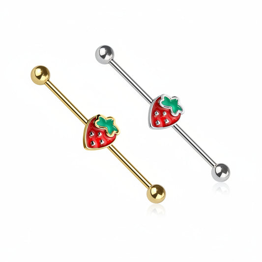 Strawberry Fancy Industrial Barbell 14g