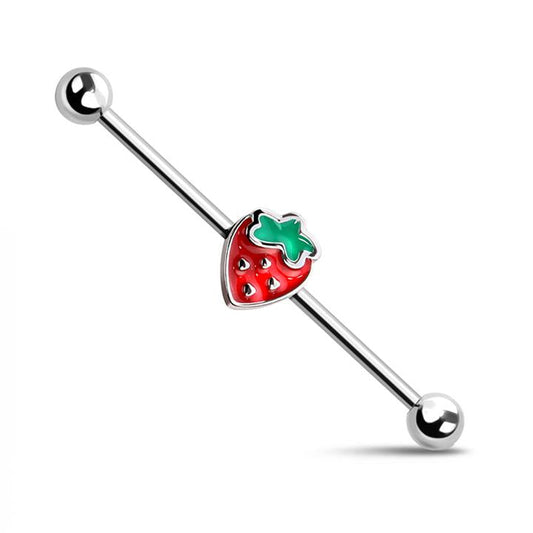 Strawberry Fancy Industrial Barbell 14g