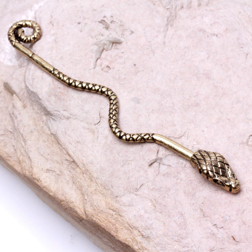 Golden Serpent Industrial Barbell 14g
