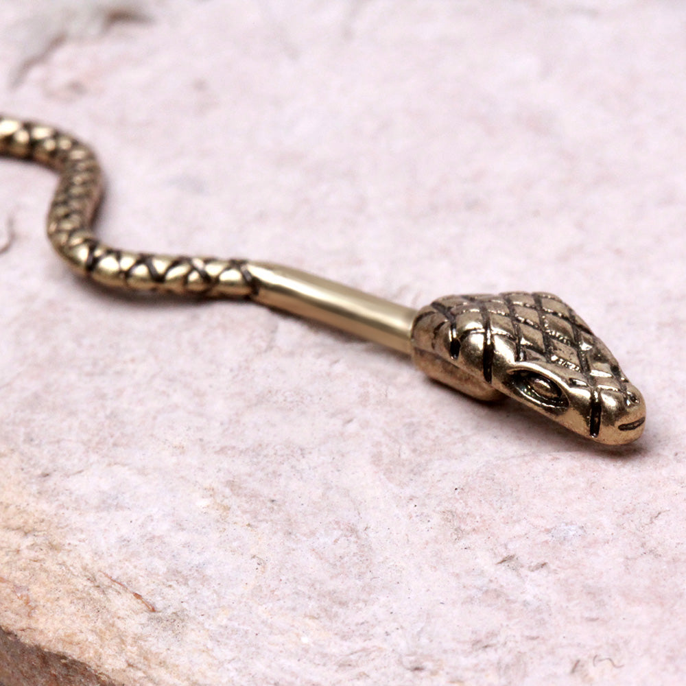 Golden Serpent Industrial Barbell 14g
