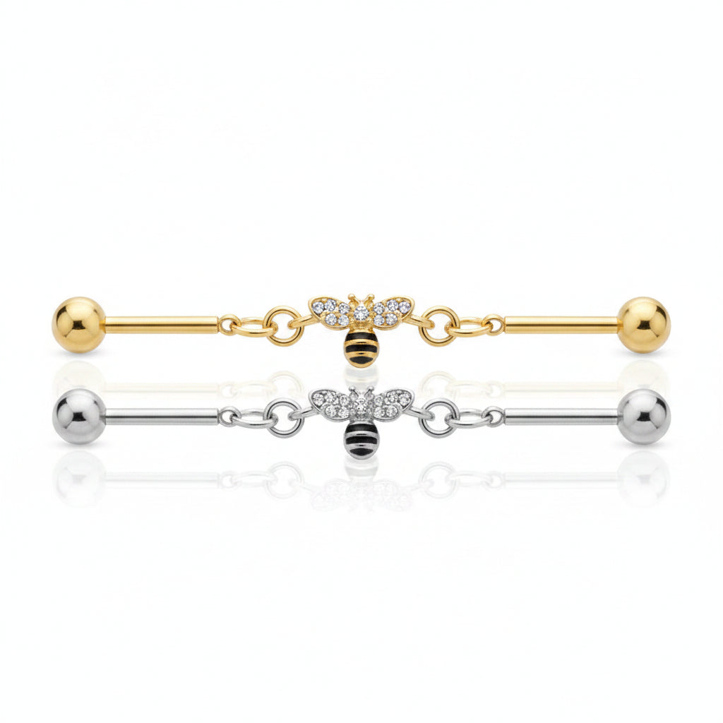 Chain Honey Bee Industrial Barbell 14g