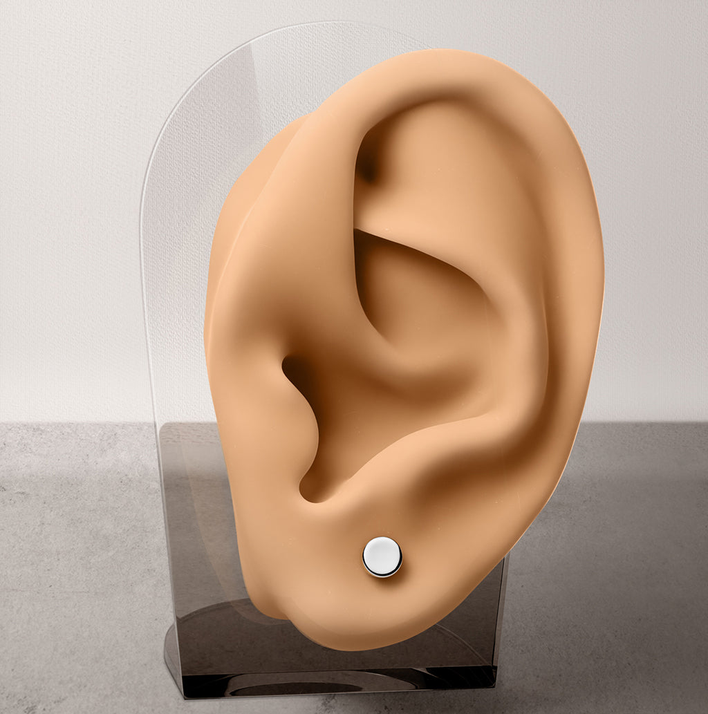 Premium G23 Titanium Flat Disc Threadless Studs 20g