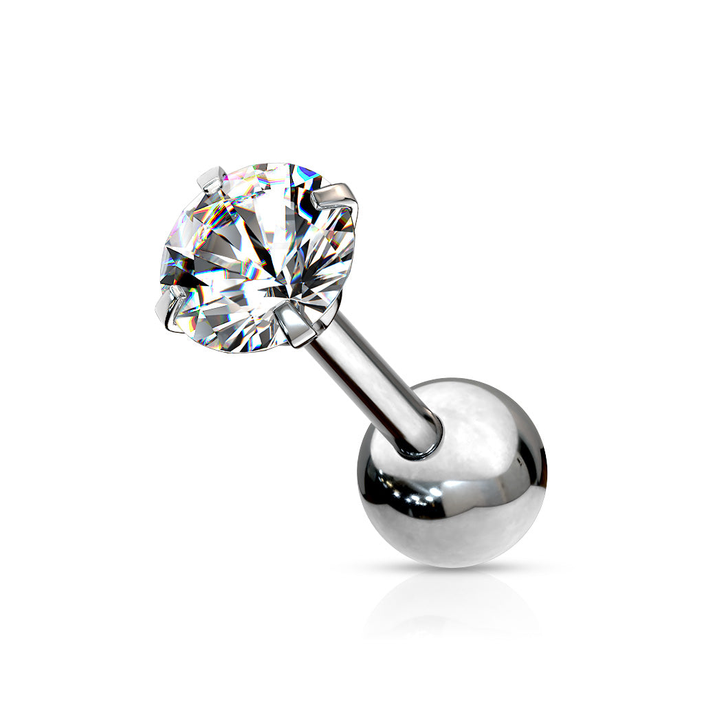 Premium Surgical Steel Claw-Set Round Ball Back
