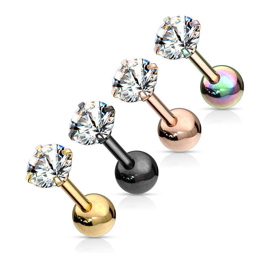 Premium Claw-Set Round PVD Ball Back 16g