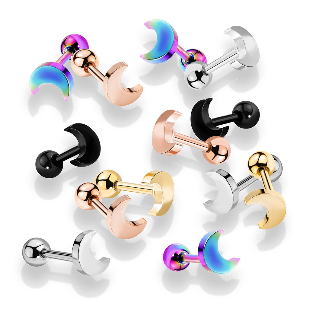 Premium Surgical Steel Moon Ball Back 16g