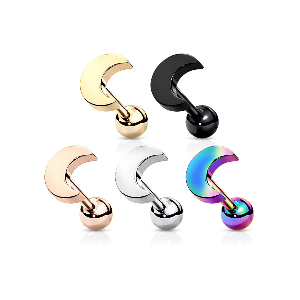 Premium Surgical Steel Moon Ball Back 16g