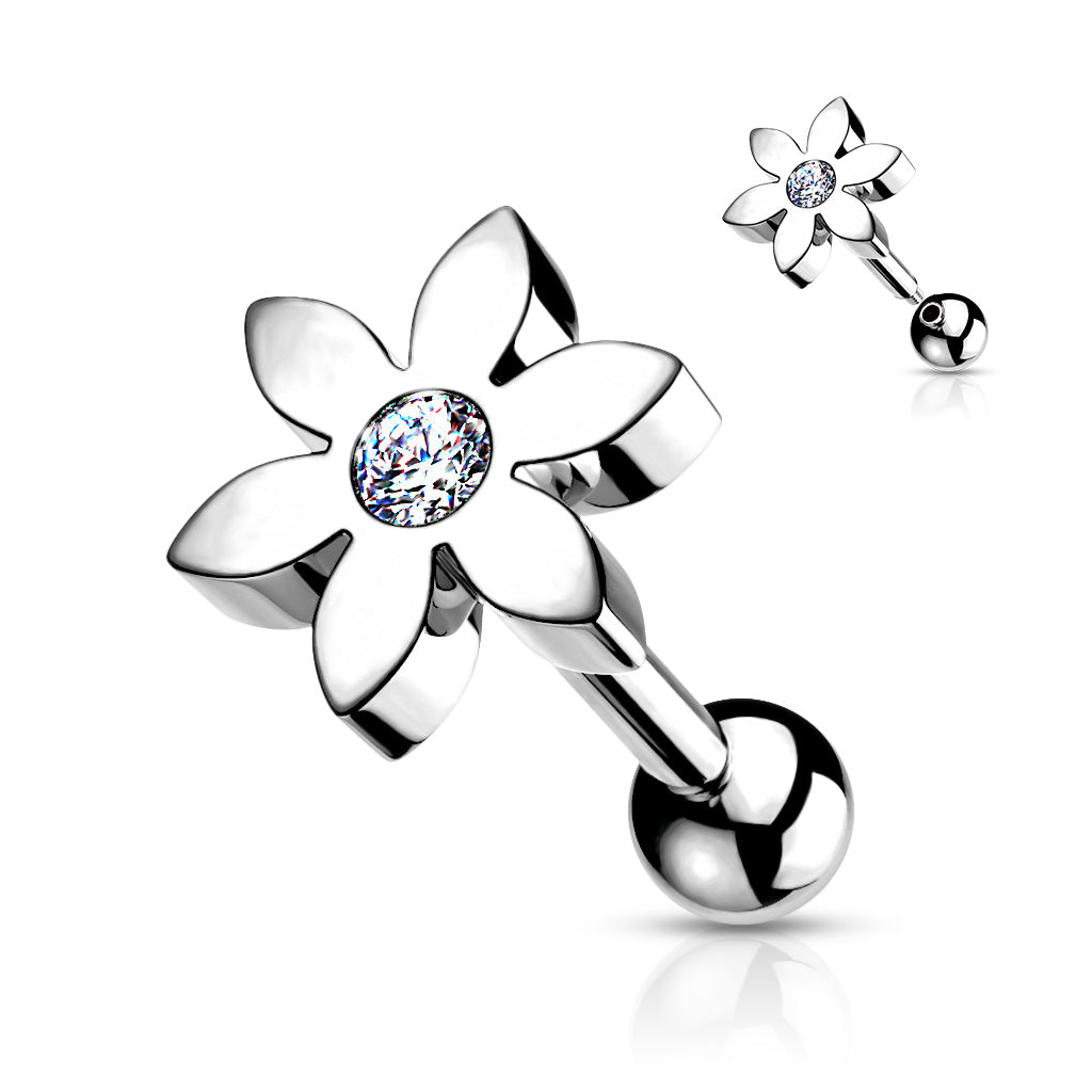 Premium Surgical Steel Floral Ball Back 16g