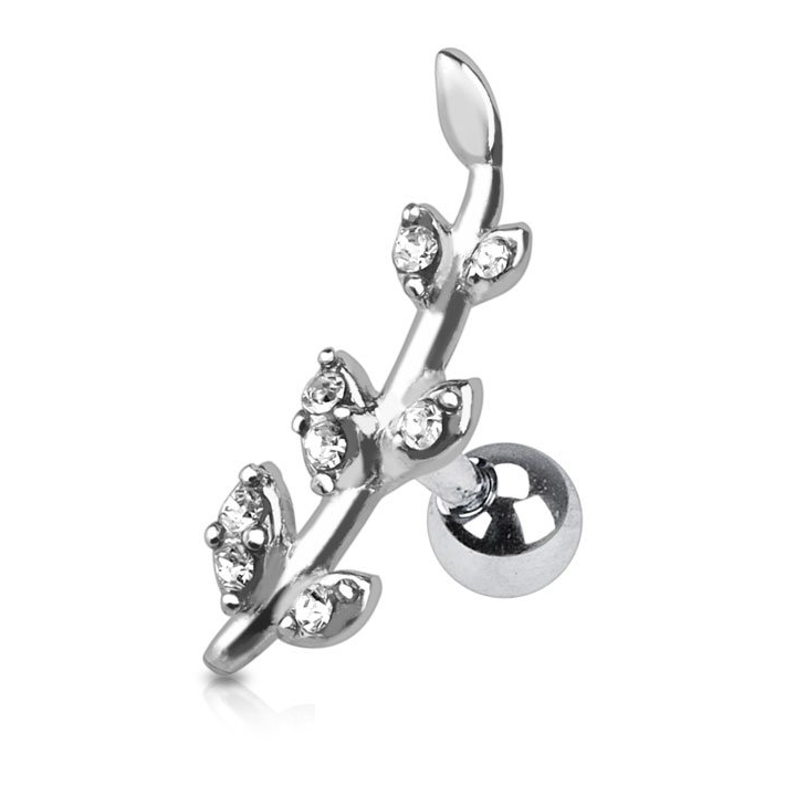 Claw-Set Crystal Vine Ball Back 16g