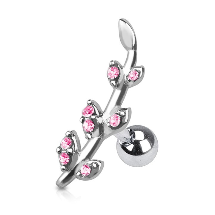 Claw-Set Crystal Vine Ball Back 16g