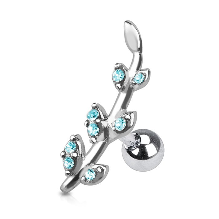 Claw-Set Crystal Vine Ball Back 16g