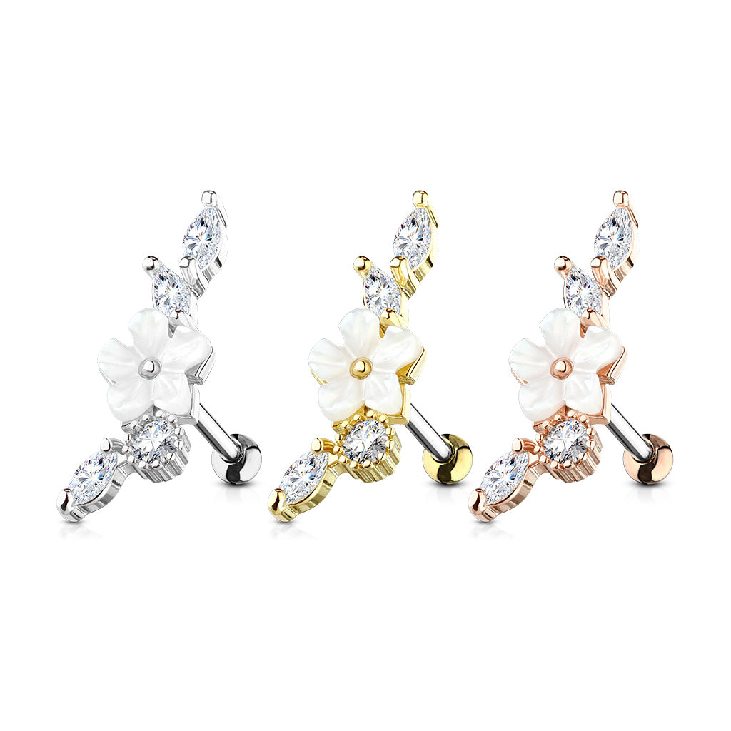 Crystal Blossom Vine Ball Back 16g