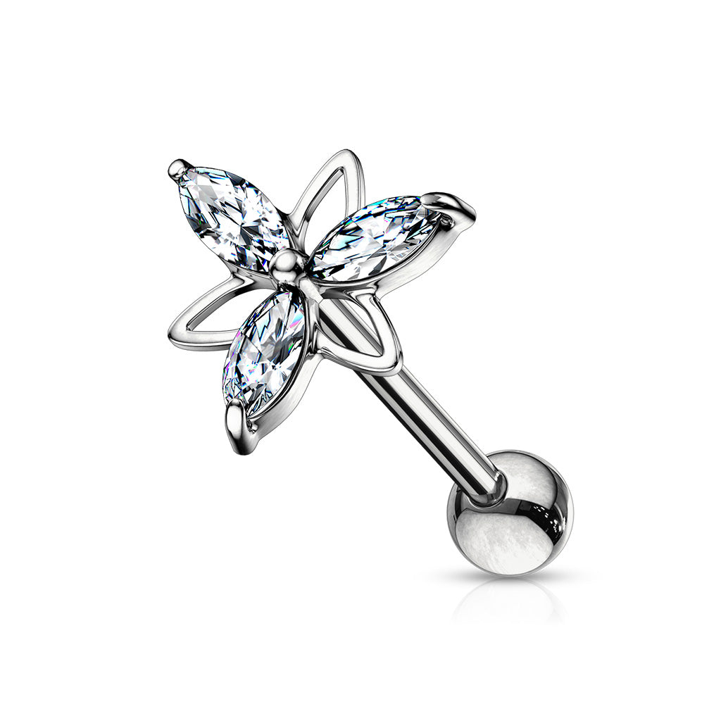 Triple Marquise Ball Back 16g