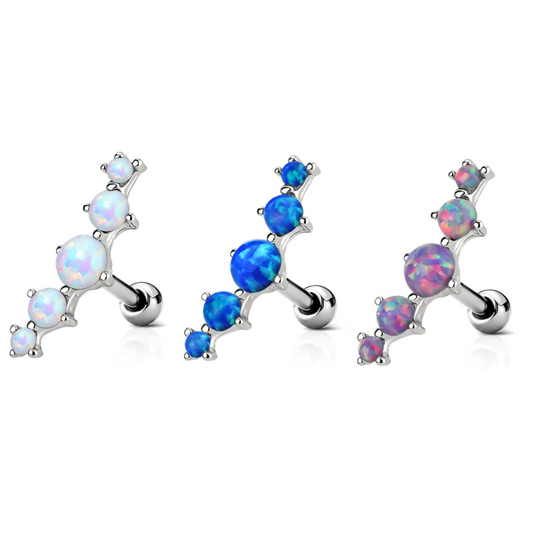 Claw-Set 5-Opal Cartilage Ball Back 16g