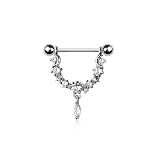 Crystal Constellation Nipple Shield 14g