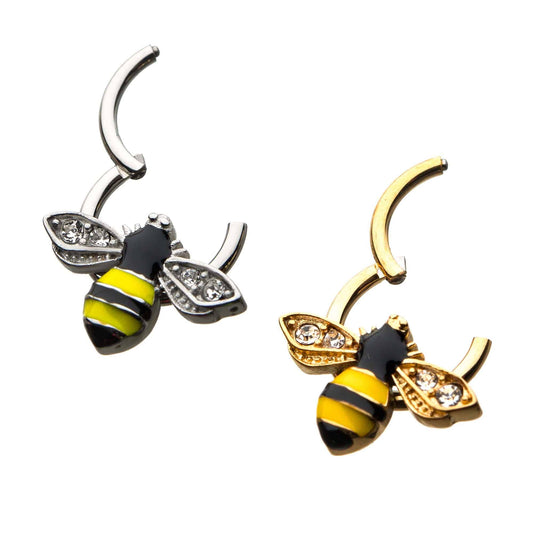 Jewel Wings Bumble Bee Hinged Segment Ring 16g (2)