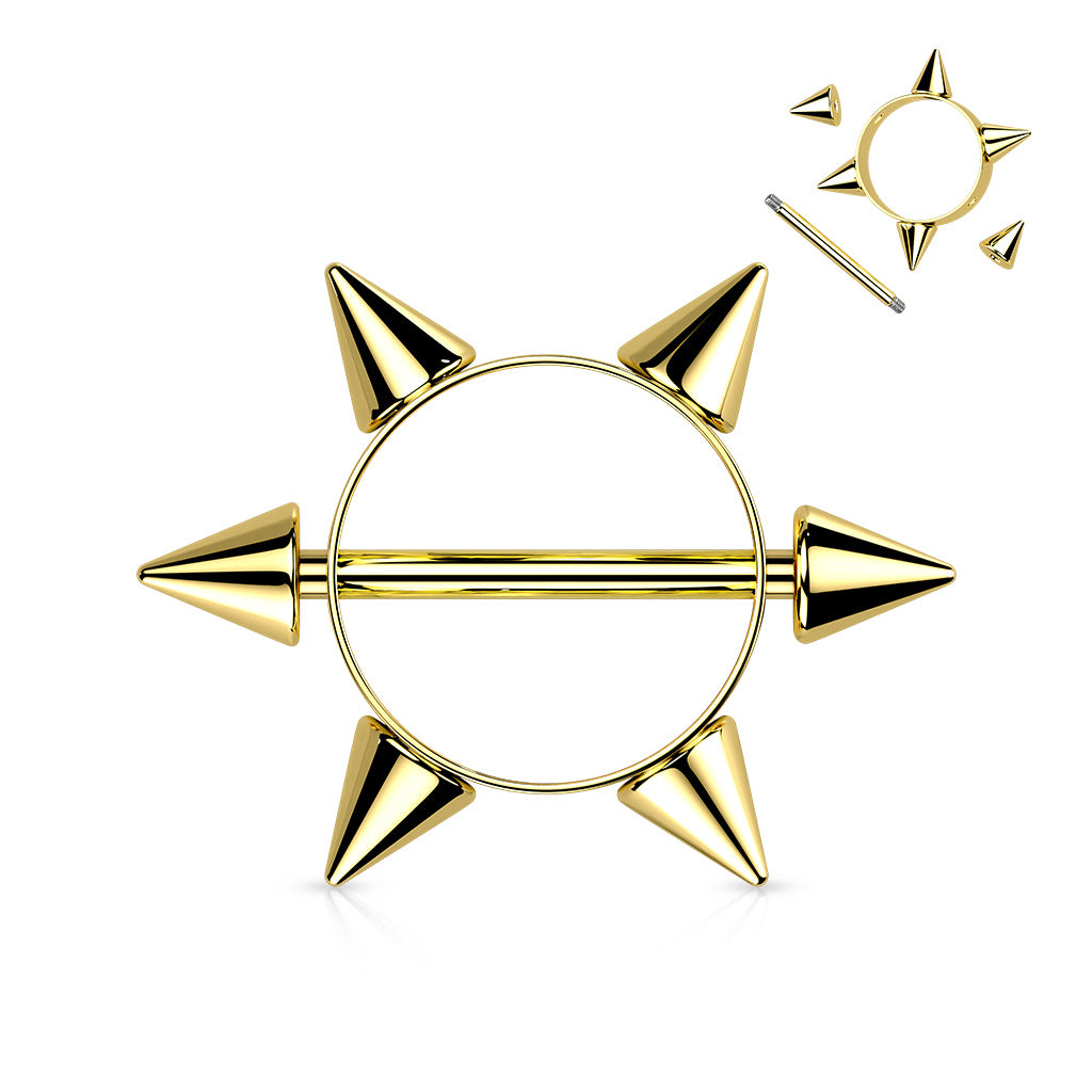 Premium Spiked Nipple Shield 14g