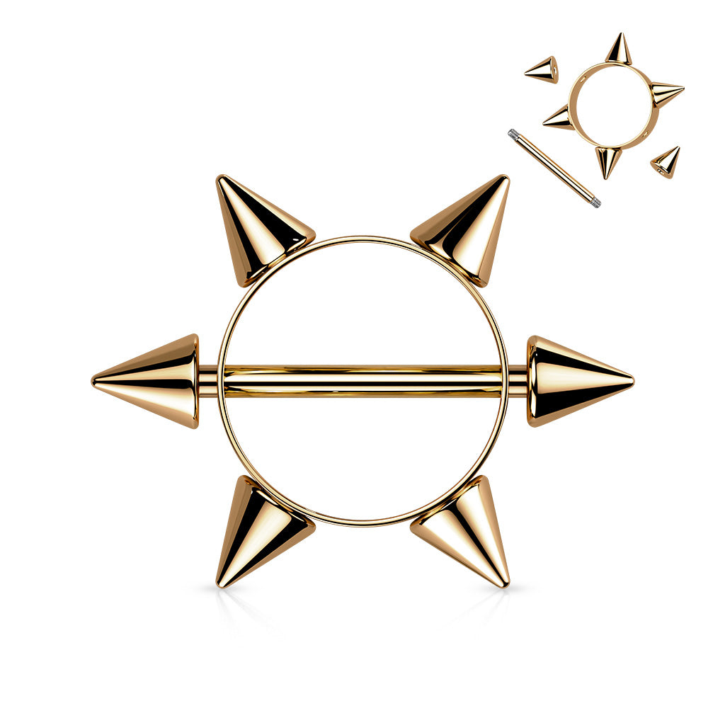 Premium Spiked Nipple Shield 14g