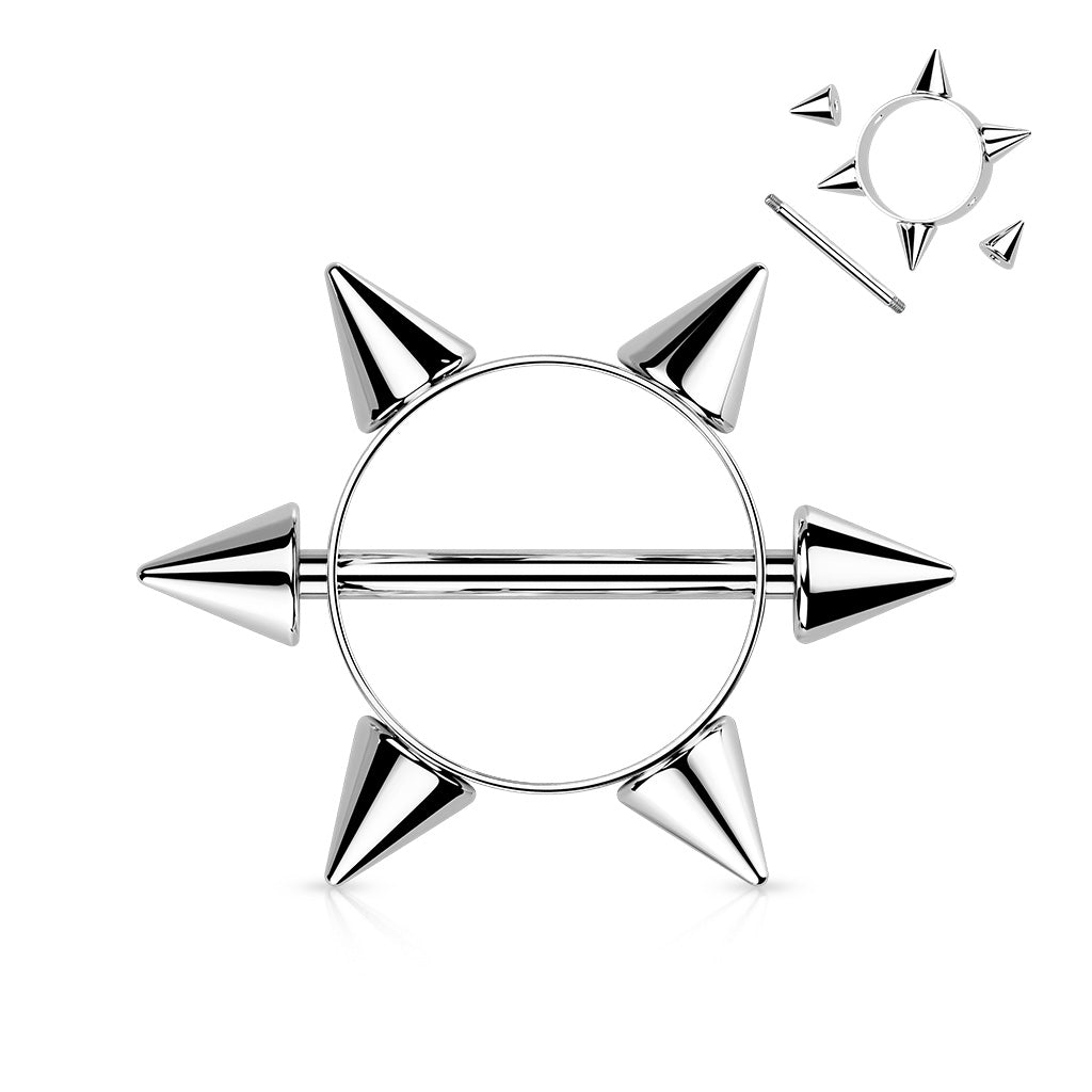 Premium Spiked Nipple Shield 14g