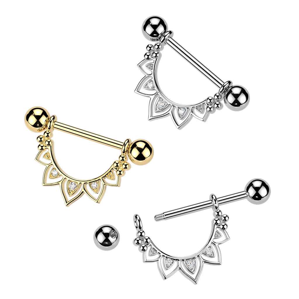 Teardrop Blossom Nipple Shield 14g