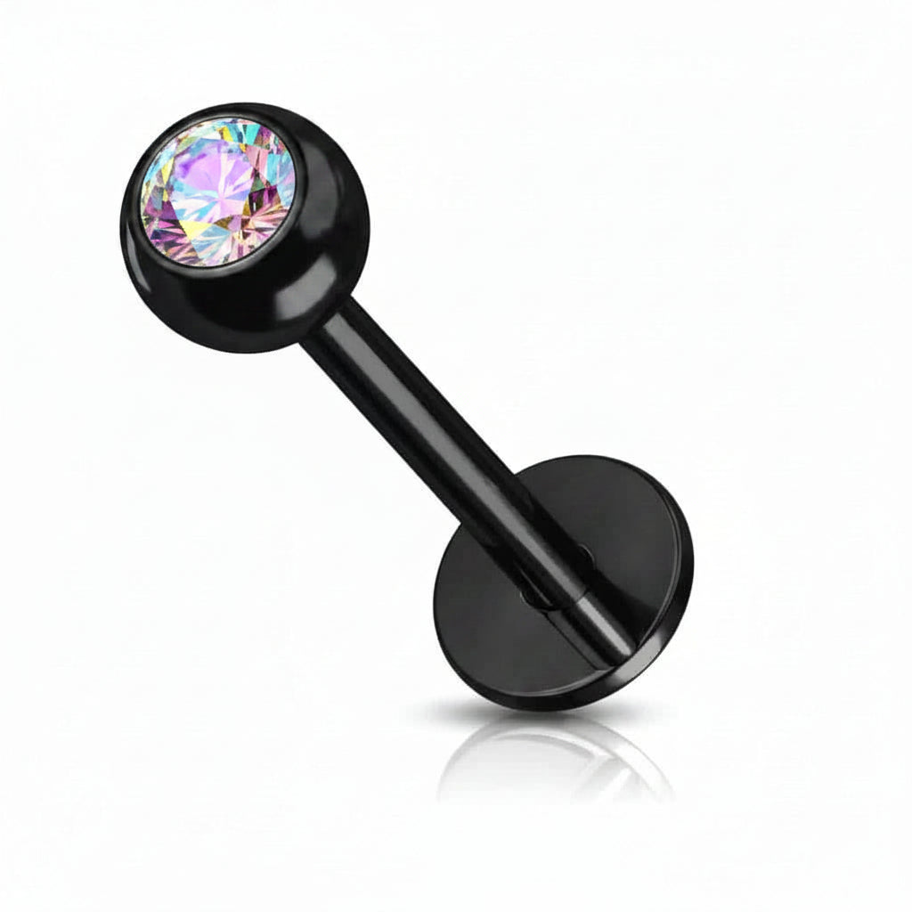 Blackline PVD Crystal Flat Back 16g