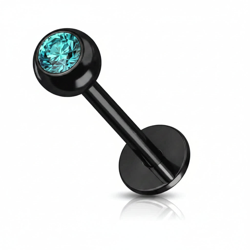 Blackline PVD Crystal Flat Back 16g
