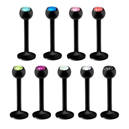 Blackline PVD Crystal Flat Back 16g