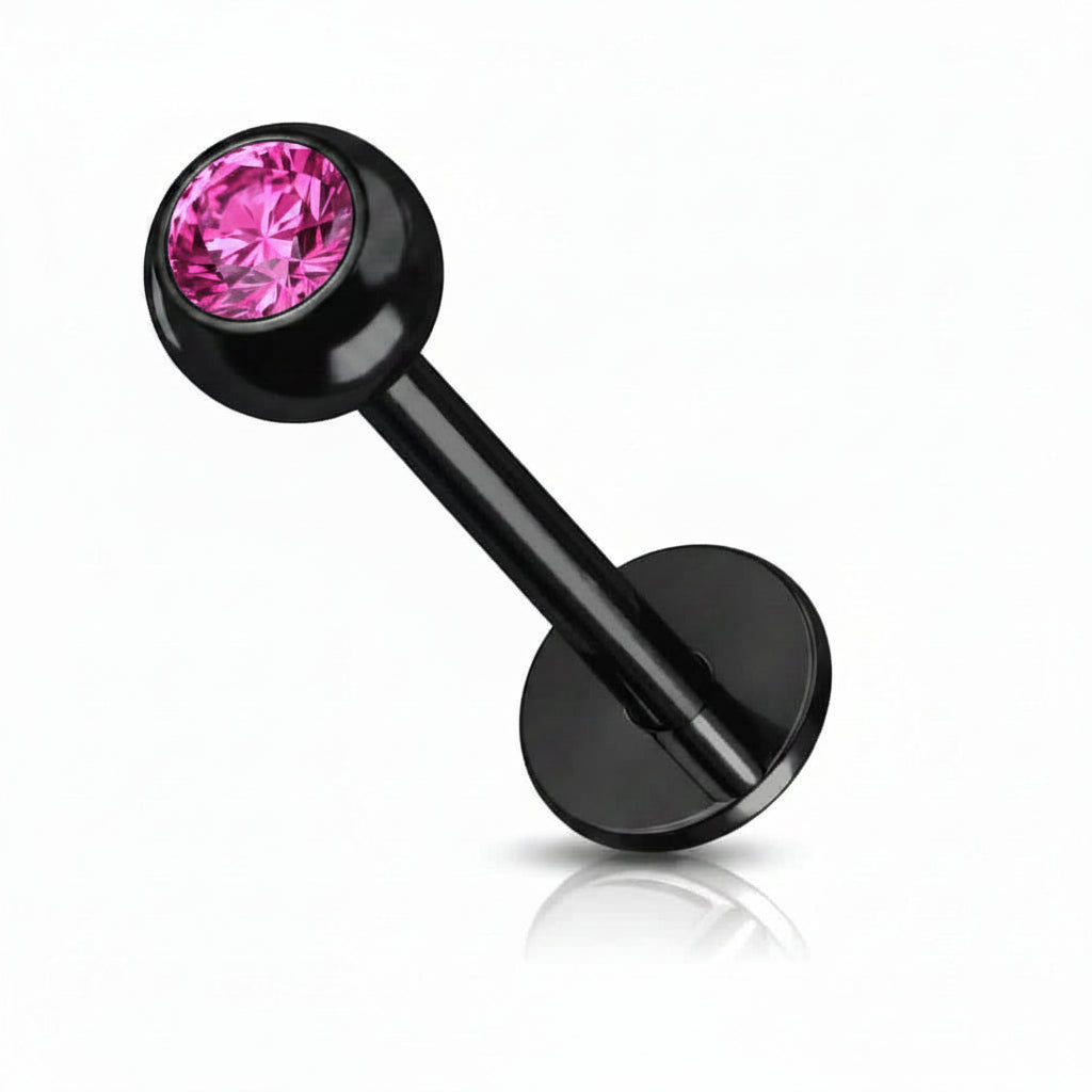 Blackline PVD Crystal Flat Back 16g