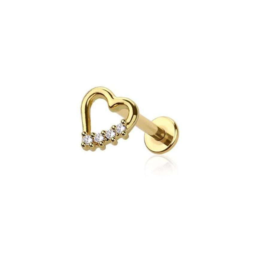Premium Valentine Heart Labret 16G