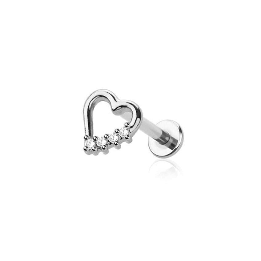 Premium Valentine Heart Labret 16G