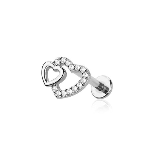 Twin Hearts Flat Back 16g