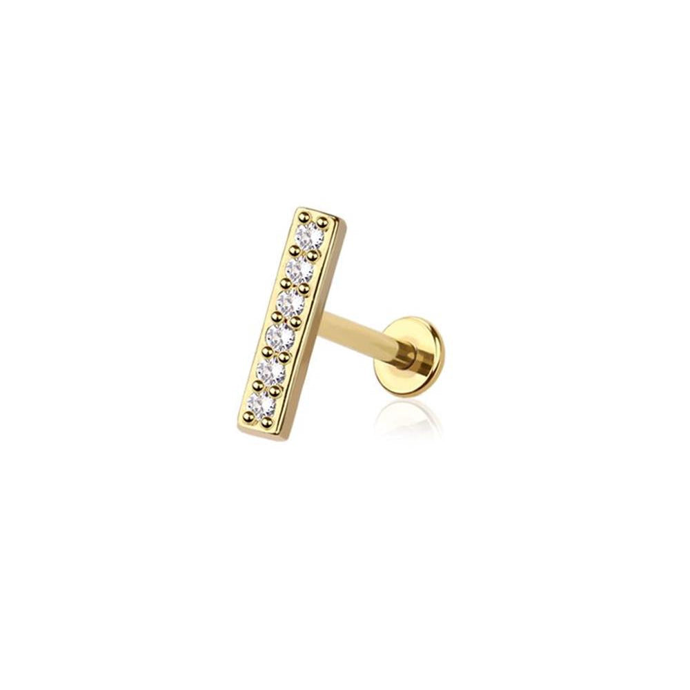 Crystal Six Bar Flat Back 16g