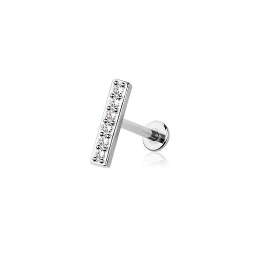 Crystal Six Bar Flat Back 16g