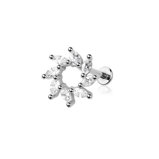 Crystal Sunburst Marquise Flat Back 16g