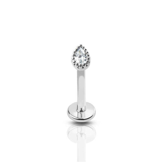 PREMIUM Crystal Tear Labret 16G