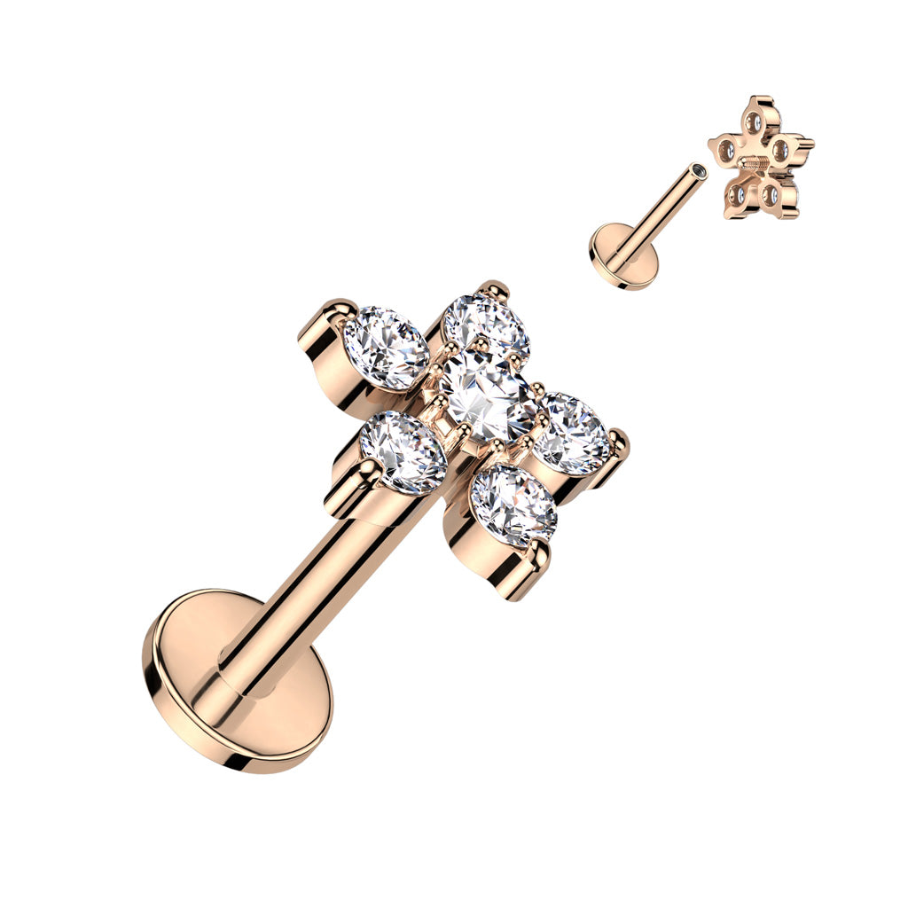 Claw-Set Flower Flat Back 16g