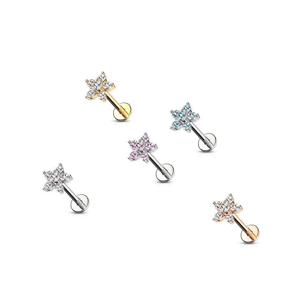 Claw-Set Flower Flat Back 16g
