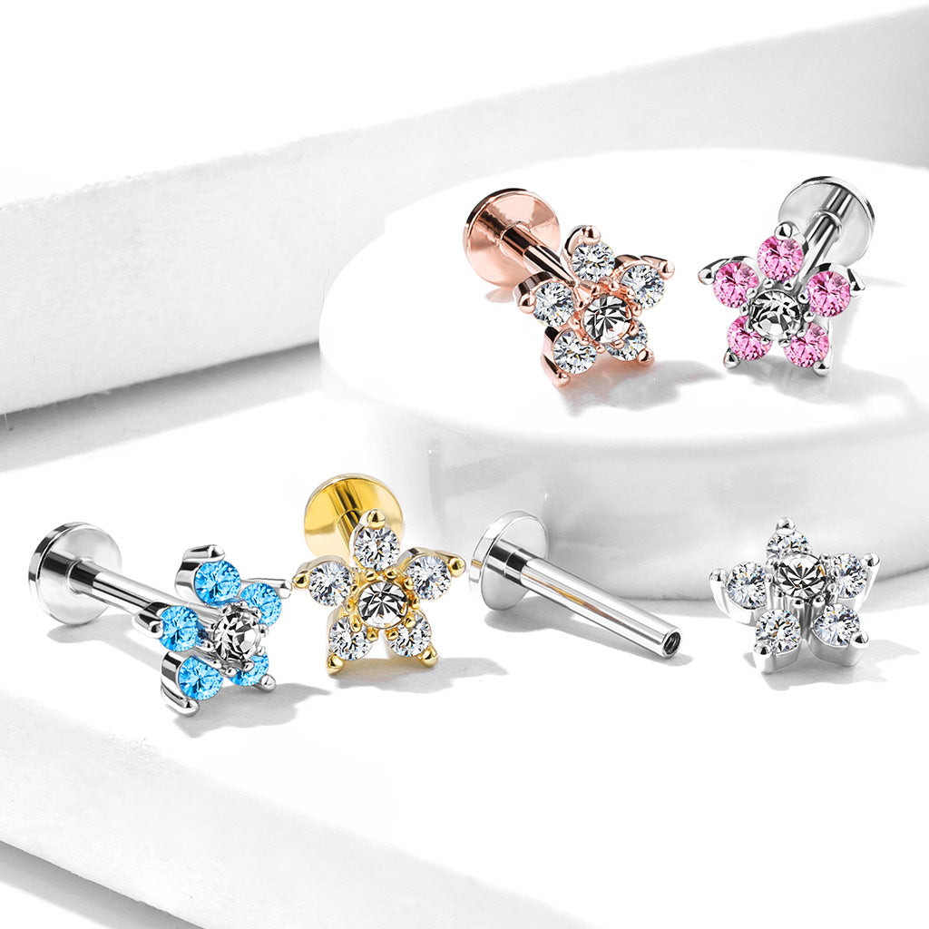 Claw-Set Flower Flat Back 16g
