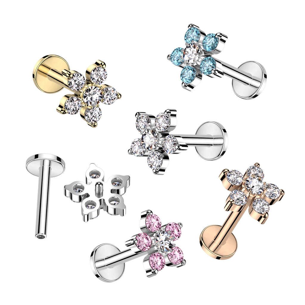 Claw-Set Flower Flat Back 16g