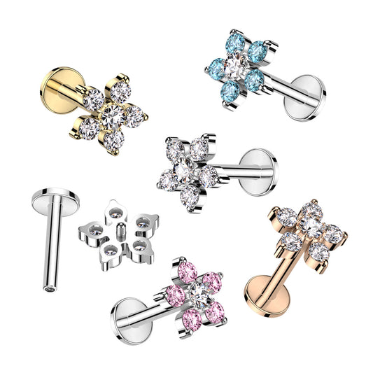 Claw-Set Flower Flat Back 16g