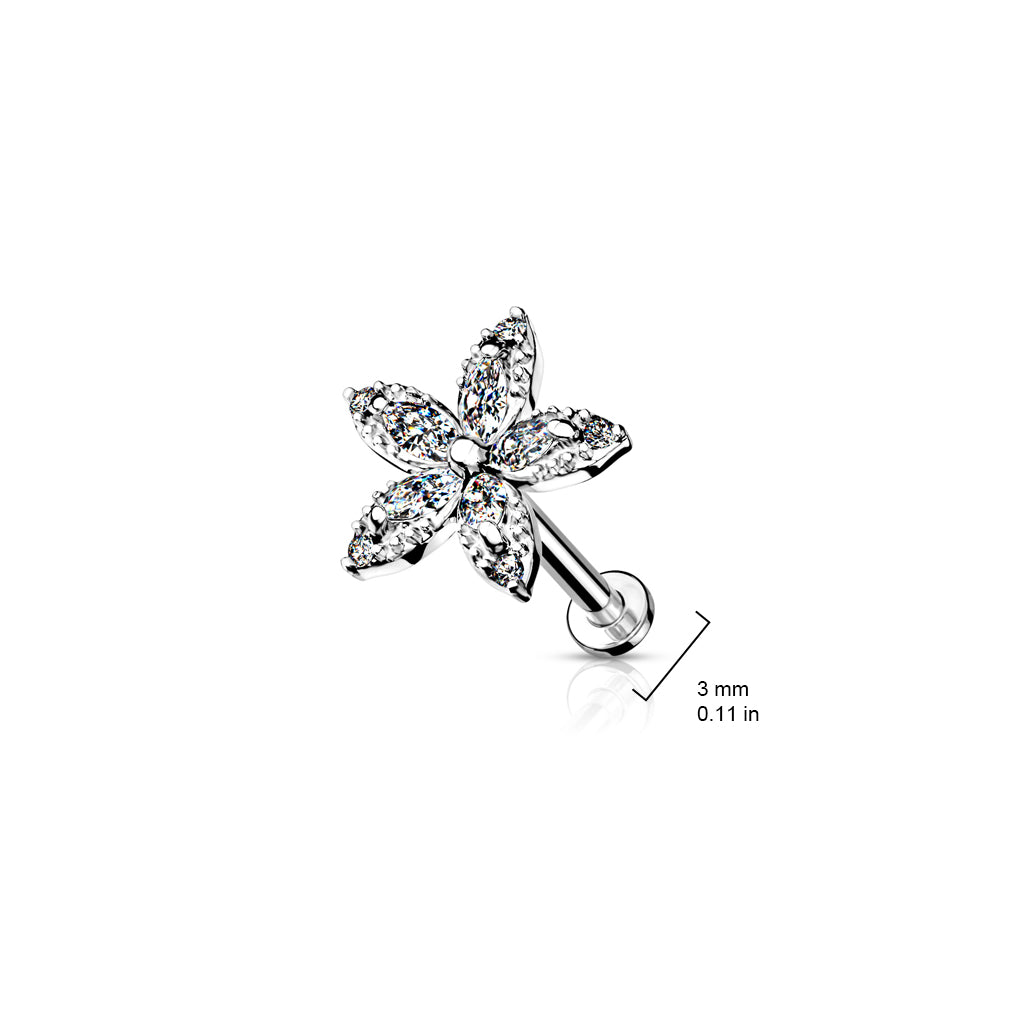 Claw-Set Lily Crystal Flat Back 16g