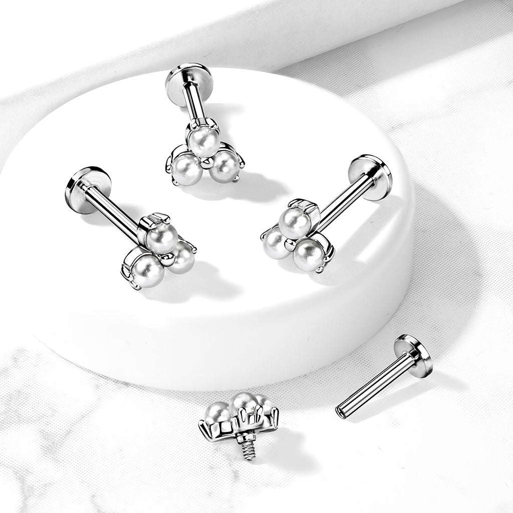 Claw-Set Trinity Pearl Flat Back 16g