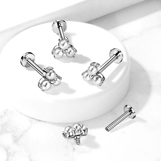 Claw-Set Trinity Pearl Flat Back 16g