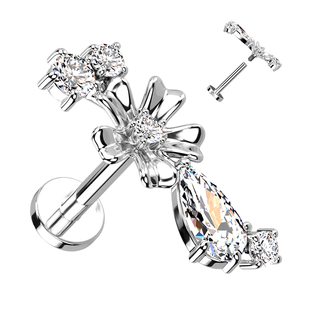 Claw-Set Crystal Flower & Teardrop Cluster Flat Back 16g
