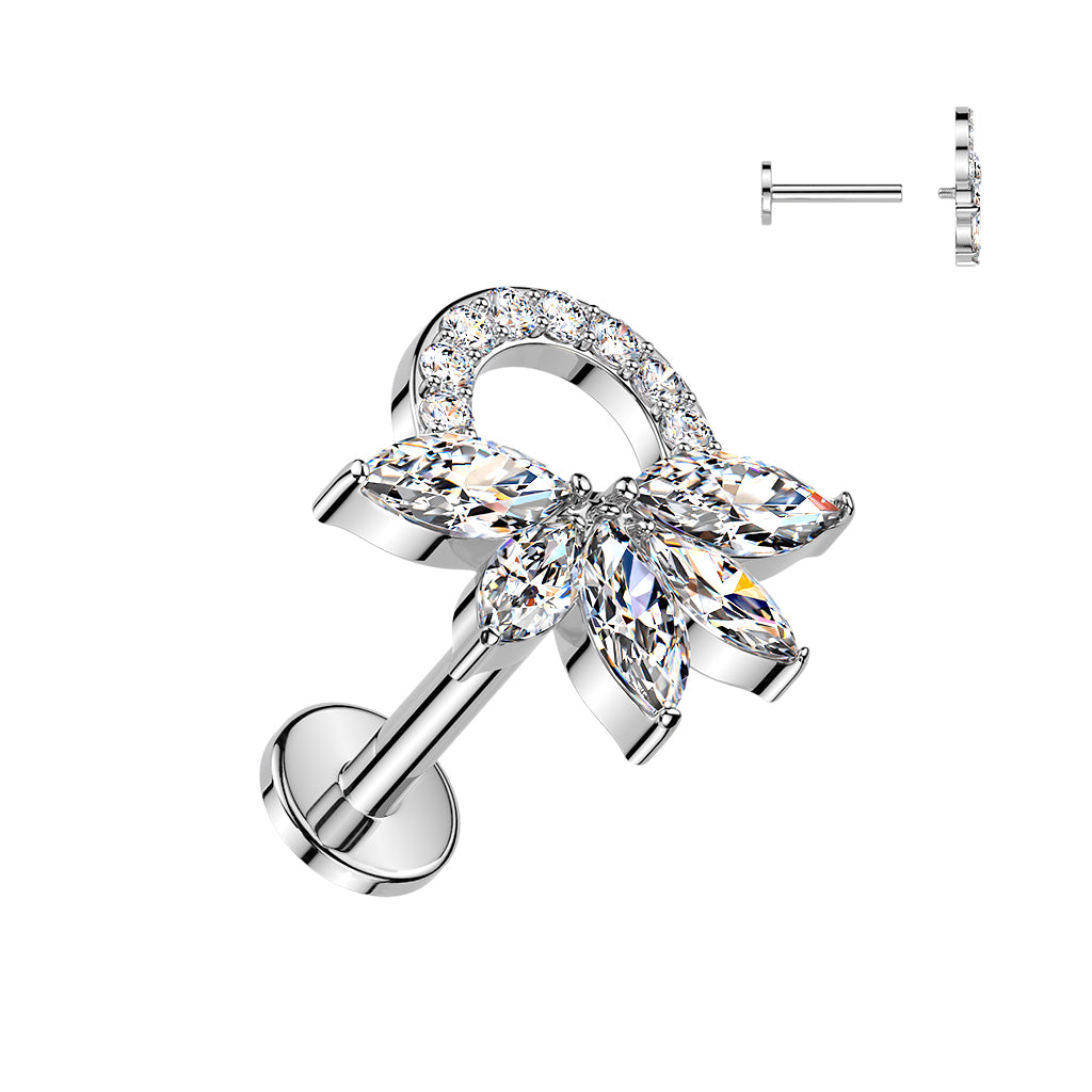 Marquise Lotus Claw-Set Flat Back 16g