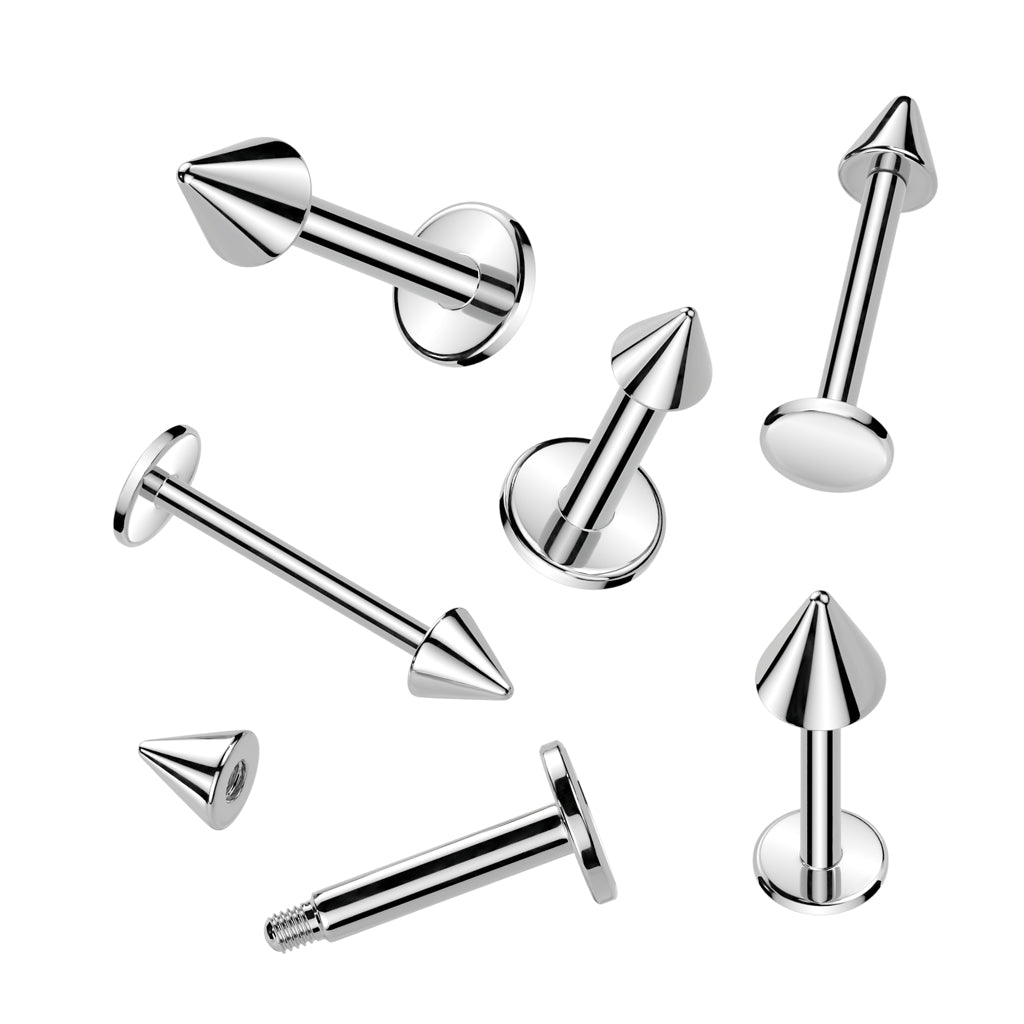 Surgical Steel Spiked Flat Back 18g - 14g