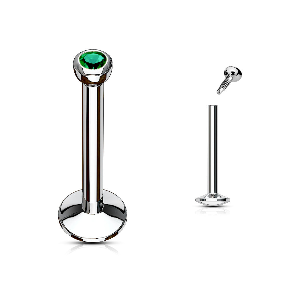 Internally Threaded Crystal Flat Back 16g