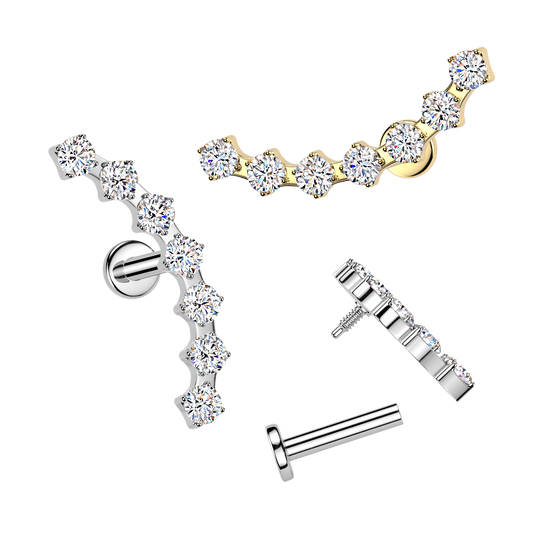 Crystal 7-Gem Claw-Set Flat Back 16g