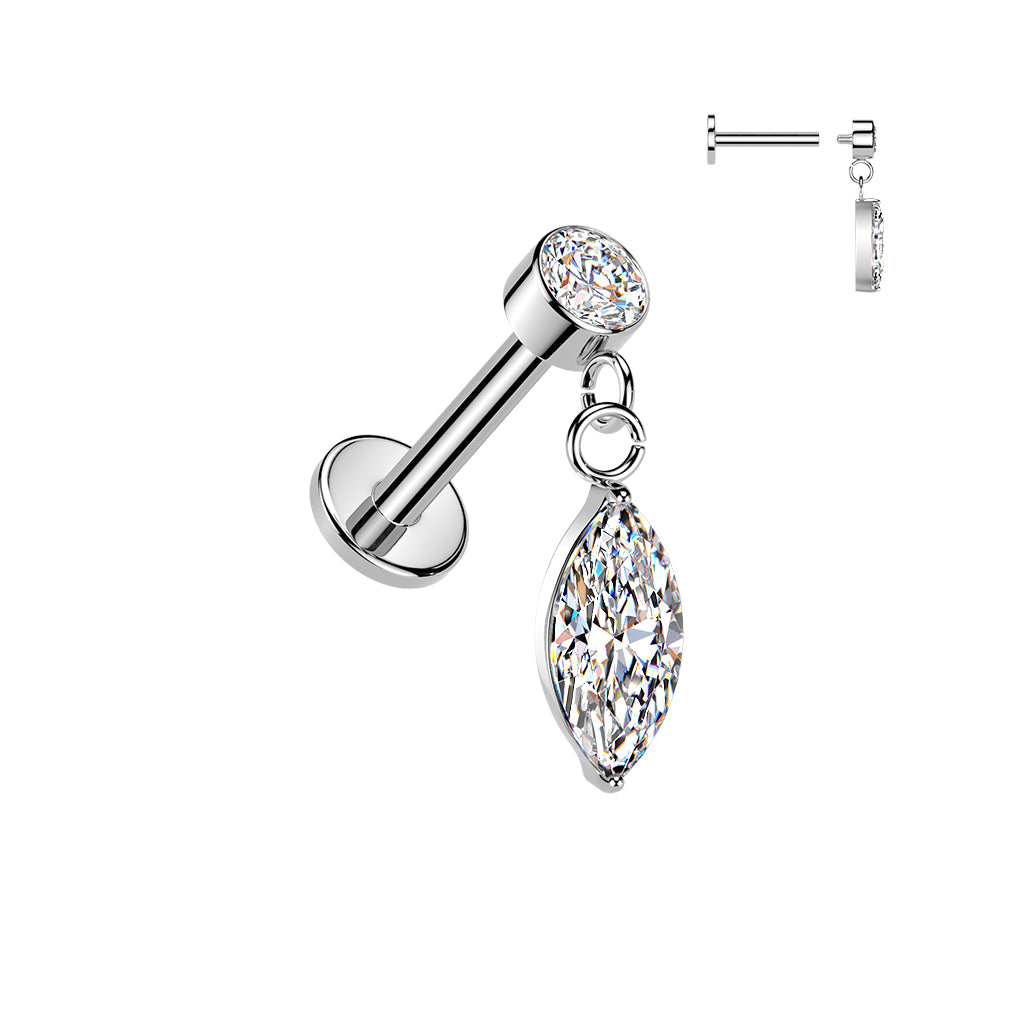 Premium Marquise Dangle Flat Back 16g